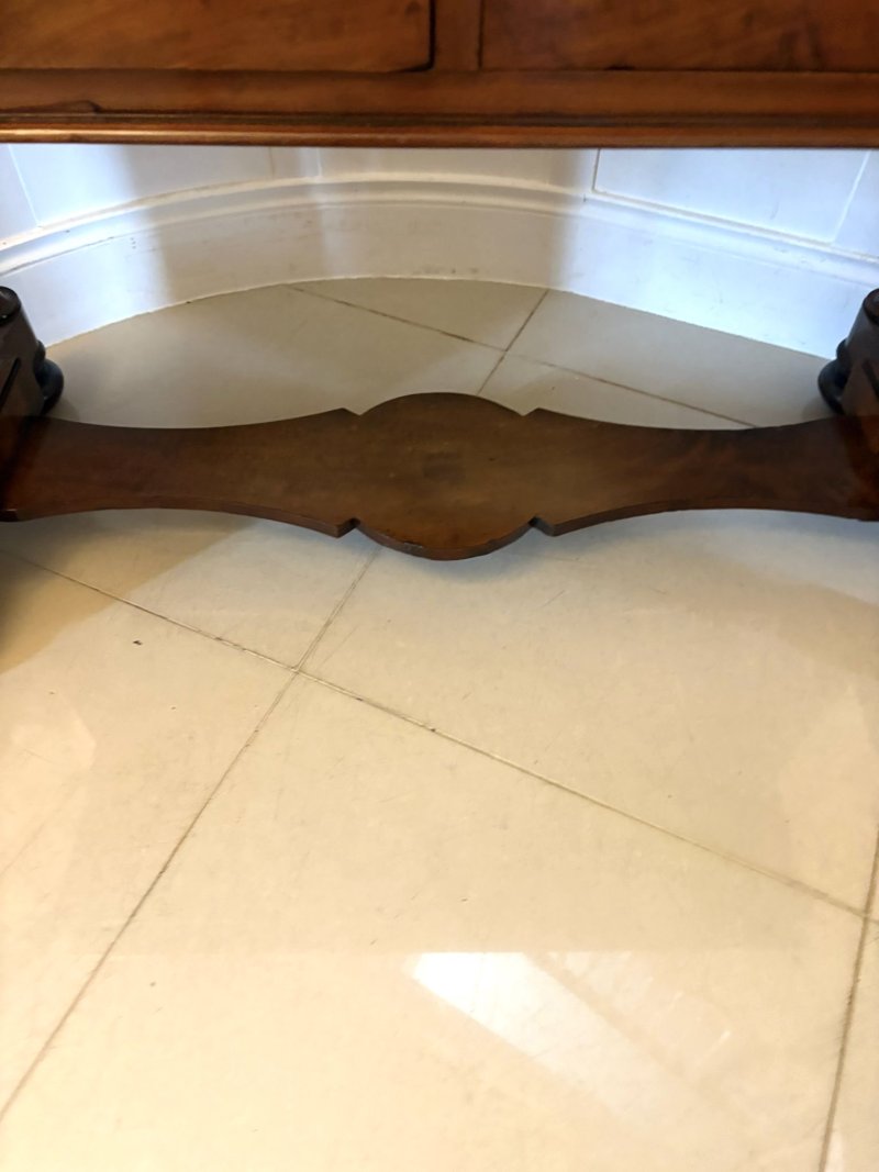 Antique Victorian Quality Figured Mahogany Writing Table/Desk - Image 3